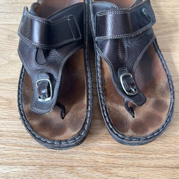 Finn Comfort Brown Leather Thong Sandals Women's Size 40 - Picture 3 of 10